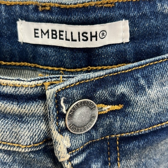 Embellish, distressed stretch, retro grunge, denim jeans, size 38 - Picture 6 of 12